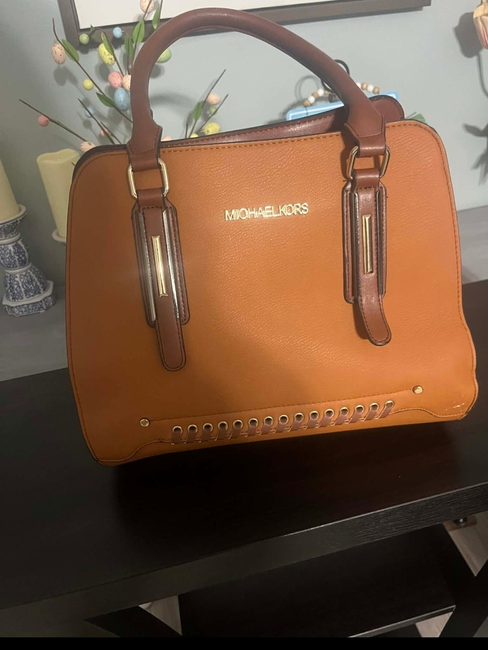 Michael Kors Tan Leather Satchel Handbag